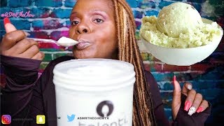 BIG TUB OF ICE CREAM ASMR EATING SOUNDS [upl. by Rondi655]