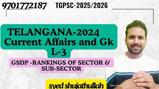 Telangana 2024   GSDP 2024 Gk n Trends  syedsir tgpscgroup1 tgpsc [upl. by Sibyls]