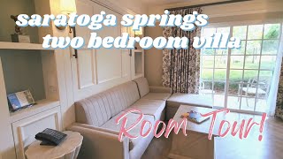 Disney’s Saratoga Springs Resort amp Spa  TwoBedroom Villa Room Tour  Walt Disney World Resort [upl. by Nesyla]