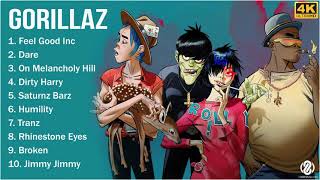 GORILLAZ MIX Full Album  GORILLAZ Greatest Hits  Top 10 Best GORILLAZ Songs amp Playlist [upl. by Kenlee]