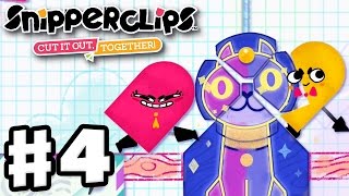 Snipperclips  Gameplay Walkthrough Part 4  Party Mode Cut It Out Together Nintendo Switch [upl. by Anail]