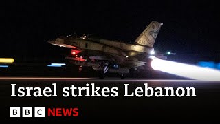 Israel says it hit 100 Hezbollah rocket launchers in Lebanon  BBC News [upl. by Howenstein]