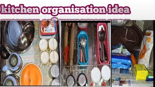 kitchen organisation idea  kitchen cabinet organisation 2023 utility area organisation [upl. by Nyladnor307]