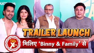 Binny and Family Trailer Launch Anjini Dhawan Ektaa Kapoor Varun Dhawan and Family  SBB Xtra [upl. by Nyleaj]