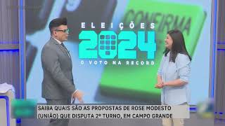 Assista à sabatina com Rose Modesto União que disputa o 2º turno em Campo Grande MS [upl. by Yetsirhc248]