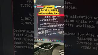 Convert FAT32 to NTFS without formatting drive 💽 shorts youtubeshorts shortsvideo computer [upl. by Braeunig]