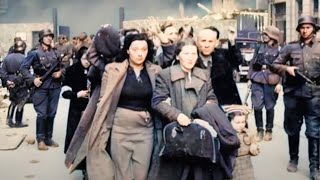 Polish Jews of the Warsaw Ghetto  Colorized World War II [upl. by Kcim249]