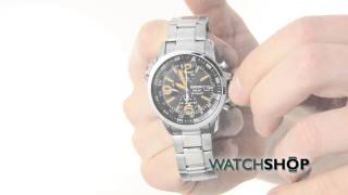 Seiko Mens Alarm Chronograph Solar Powered WatchSSC077P1 [upl. by Aserret429]