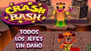 Crash Bash PS1  Todos Los Jefes Sin Daño [upl. by Etteuqram190]