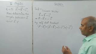 If vector A  vector B  vector C  then determine the angle between vector A and vector B [upl. by Enoch602]