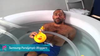 Michael Jeremiasz  Cold bath Paralympics 2012 [upl. by Aivila486]