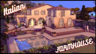 Italian Farmhouse  The Sims 4 Speed Build [upl. by Egiarc]