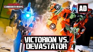 Transformers Stop Motion – Combiner Wars – Victorion vs Devastator [upl. by Moneta]