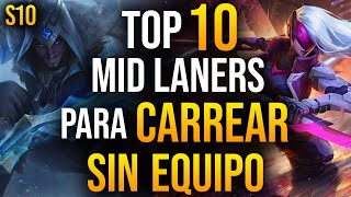 TOP 10 MEJORES MID LANERS para CARREAR A TU EQUIPO TROLL  GUIA LOL S10 [upl. by Maclay]