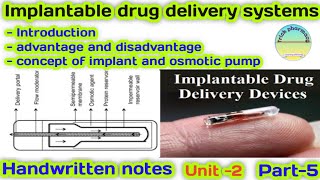 Implantable drug delivery systems unit 2 [upl. by Hammock955]