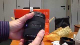 Zeiss SAL 2470 Z Sony unboxing [upl. by Sarene721]