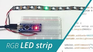 Control RGB LED strip Neopixel from Unity  Extend an existing Library  Uduino tutorial [upl. by Clute341]