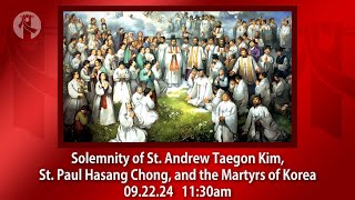 KMCC Memorial of St Andrew Kim Taegon and Companions Martyrs Mass 9222024 1130am English [upl. by Ancelin]