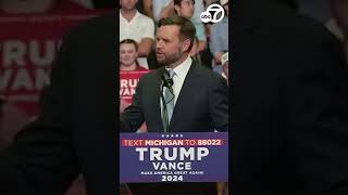 Donald Trump JD Vance hit campaign trail for 1st time together at rally in Michigan [upl. by Etnod802]