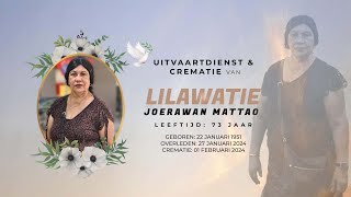 Livestream Uitvaartdienst amp Crematie van Lilawatie Joerawan Mattao [upl. by Halbeib355]