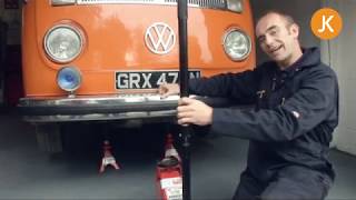 How to safely Jack Up the front of your VW T2 Campervan [upl. by Eniluqcaj]