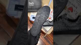 🇮🇳 First Time In India 🇮🇳DampG DOLCE amp GABBANA PORTOFINO ALLOVER LOGO BLACK PREMIUM QUALITY SNEAKER [upl. by Hannahsohs]