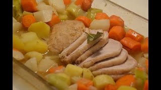 Potée de légumes rôti de porc recette cookeo [upl. by Ynnelg]