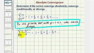 Ej 1 Determine si una serie es condicionalmente convergente absolutamente convergente o diverg [upl. by Shank]