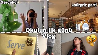 OKULUN İLK GÜNÜ VLOG🥱 gerçek okul rutinimsürpriz kargom… [upl. by Rudolfo]