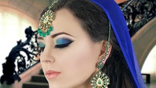 Green and Blue Smokey Eye Makeup Tutorial  Asian  Indian Bridal [upl. by Wallace]