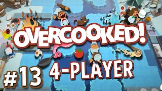 Overcooked  13  Icy Doom 4 Player Overcooked Coop Gameplay [upl. by Avrit987]