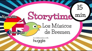 Bilingual Storytime for children  Los músicos de Bremen The Bremen town musicians [upl. by Anitnauq]