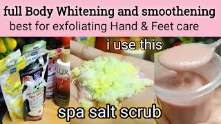 How Spa Salt Scrub used for Body whitening Soft Smooth Exfoliating Dull skin  Bushra ki Remedies [upl. by Xuaegram261]