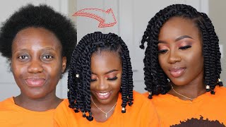 DIY Short Passion Twist Tutorial  Easy StepbyStep No Crochet  Protective Style ft Toyotress [upl. by Chemush]