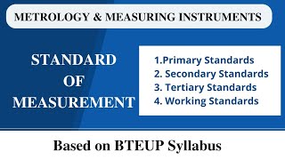 Standard of measurement  Primary Secondary Tertiary amp Working Standards  Lecture notes [upl. by Ryan728]