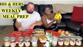 Beginner His and Her Meal Prep for Weight Loss 1200 and 1500 Calories [upl. by Vorfeld]