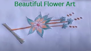 New Color Pencil Flower Drawing  Beautiful Flower Art [upl. by Harden949]