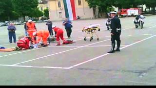 Simulazione incidente 2  Croce Rossa Italiana Giornata della sicurezza stradale 2013 Casale Monf [upl. by Aiekal334]