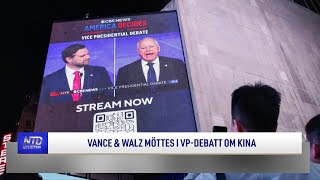 Vance amp Walz möttes VPdebatt om Kina  NTD NYHETER [upl. by Ahsyla]