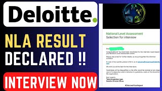 🔴Deloitte NLA RESULT OUT  Deloitte 2024 Result  Prepare for Interview 🔥 [upl. by Meagan]