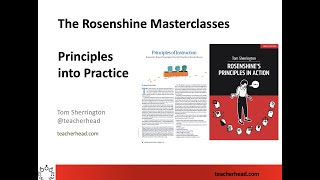 Rosenshine Masterclass I Intro and Research [upl. by Sayed]