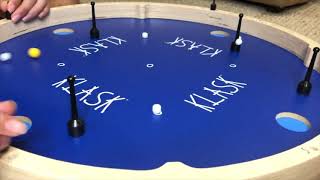 KLASK 4 The 4 Player Magnetic Party Game of Skill That’s Half Foosball Review Fun simple and new [upl. by Yahsel842]