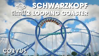 SCHWARZKOPF LOOPING COASTER  Planet Coaster 2 Collab Project [upl. by Anitniuq]