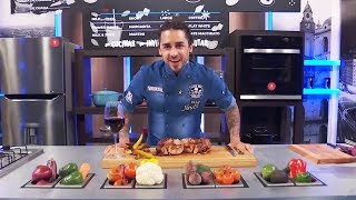 Cucinare TV  quotBondiola rellena a la cerveza con batatas asadasquot [upl. by Lertsek678]