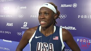 Paris Olympics  Atlanta Dream star Rhyne Howard after winning Bronze in womens 3x3 basketball [upl. by Edwards78]