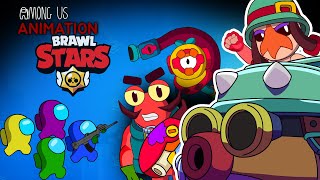 어몽어스 VS Brawl Stars PAINT BRAWL STARTS NOW  KDC Toons AMONG US ANIMATION [upl. by Demah240]