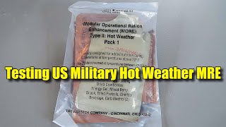 Testing US Military Hot Weather MRE Meal Ready to Eat Modular Operational Ration [upl. by Oal]