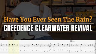 Creedence Clearwater Revival  Have You Ever Seen The Rain Bass Cover with Tabs [upl. by Hercules]