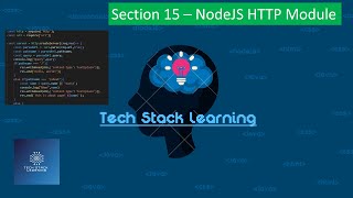 Nodejs  Section 15 Node HTTP Module  NodeJS Beginners  Simple Tutorials  Easy Learning [upl. by Charie142]