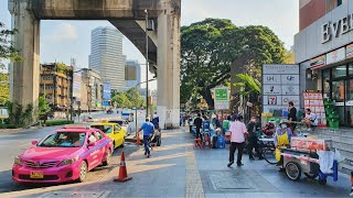 4K Morning Walk in Bangkok City  Phaya Thai BTS Station [upl. by Ennoirb]